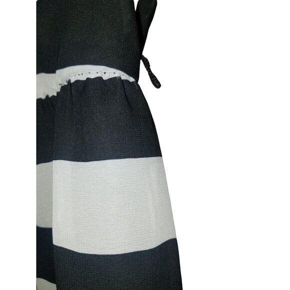 Maurice's Women's Black and White Striped Midi Dress Sz Large - Picture 3 of 4